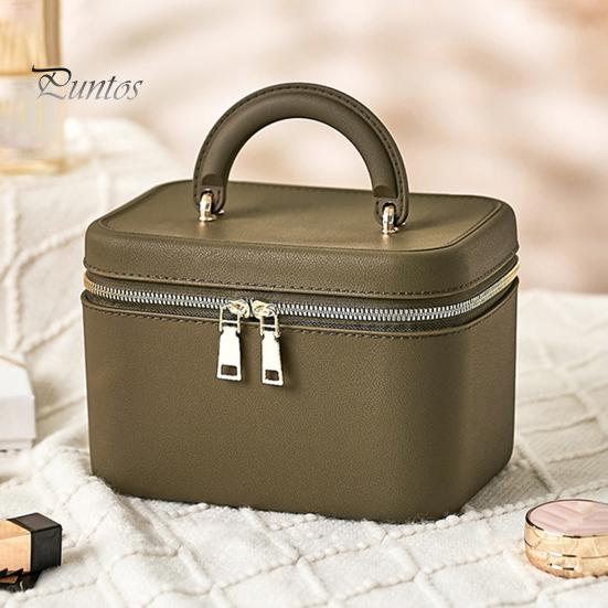 Travel Toiletry Bag with Handle Large Capacity Zipper Closure Waterproof Portable Cosmetic Bag Makeup Organizer