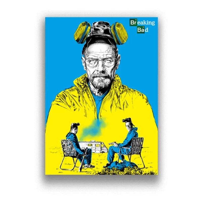 Breaking Bad Klassische Krimi-TV-Serie Poster Leinwandmalerei Heisenberg Drucke Wandkunst Bilder Moderne Heimzimmerdekoration