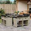 VidaXL Garden Dining Set with Cushions 9 Pcs, Patio Table and Chair, Patio Furniture, Outdoor Furniture, 3211199