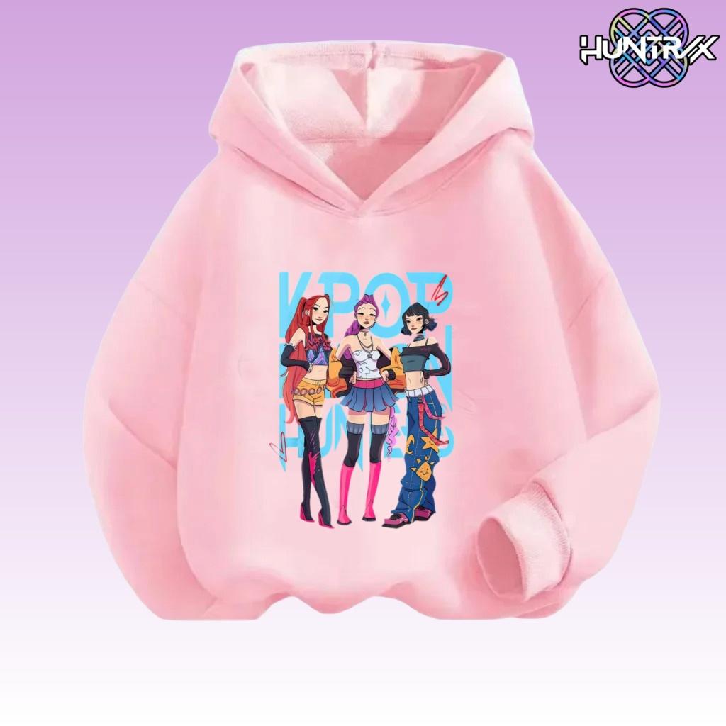 

KPop Охотники на демонов Huntrix Толстовка Детская Толстовка с капюшоном Пуловеры для маленьких девочек Модная верхняя одежда для мальчиков Детская одежда 100