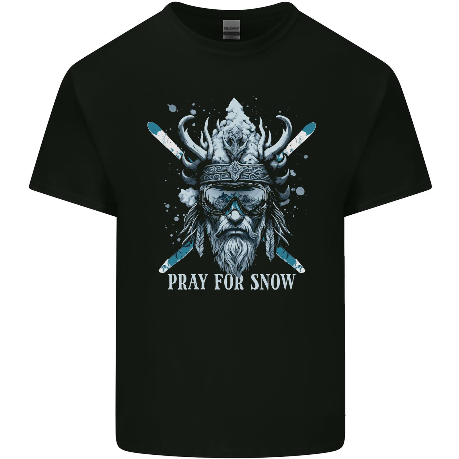 

26 Pray For Snow Skiing Viking Ski Mens Light Cotton T-Shirt Unisex T-Shirt XXXL