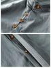 2025 Men's Casual Linen Shirt - Autumn/Winter Chinese Style with Stand Collar