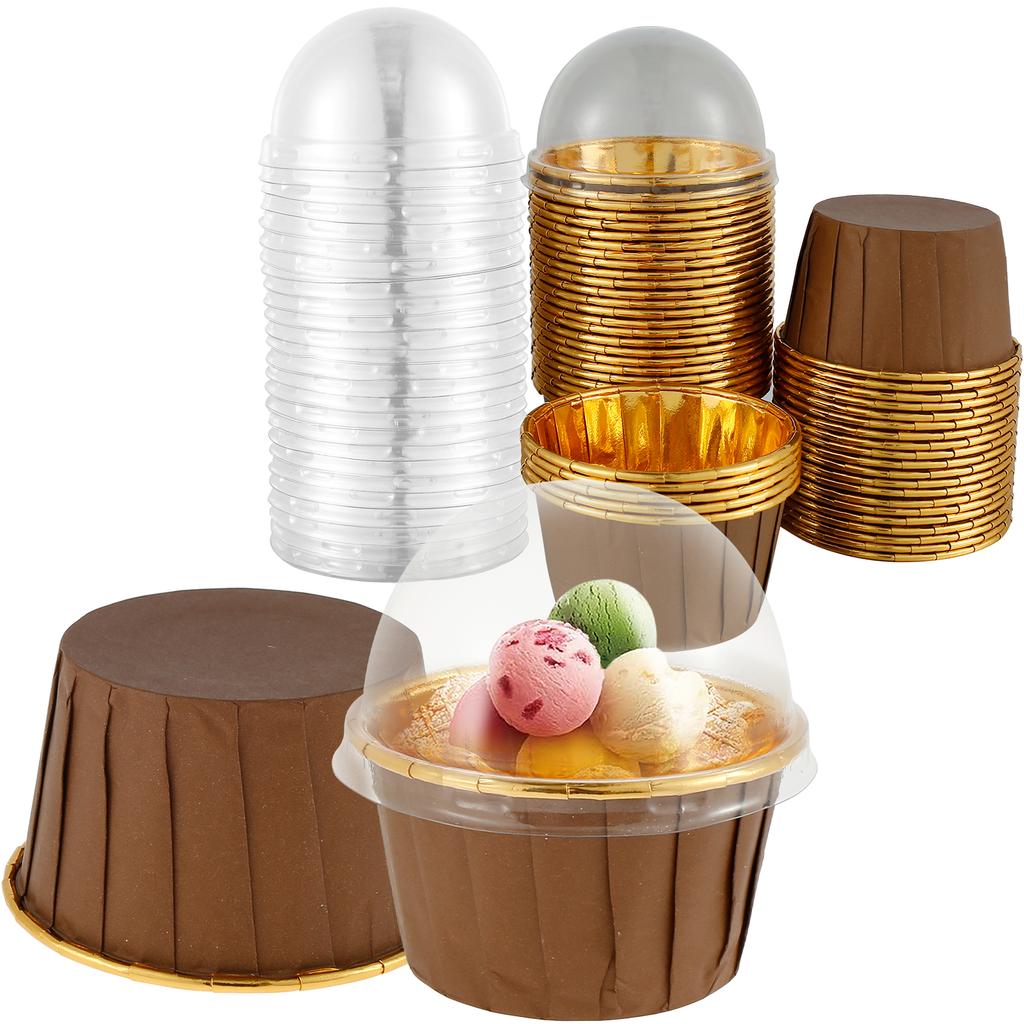 50/100Pcs Foil Muffin Cupcake Liner Cake Wrappers Holders Baking Cup Tray Case Cake Cups Pastry Tools for Wedding Birthday Party