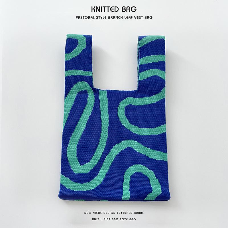 Colorful Knitted Handbags: Women's Fashion Shoulder Bags & Vest Waistcoat Styles