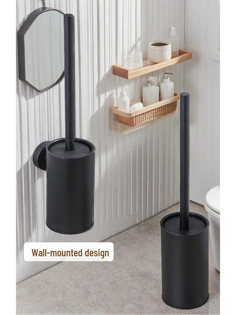 Set suport perie WC din oțel inoxidabil SUS304, de podea și montat pe perete