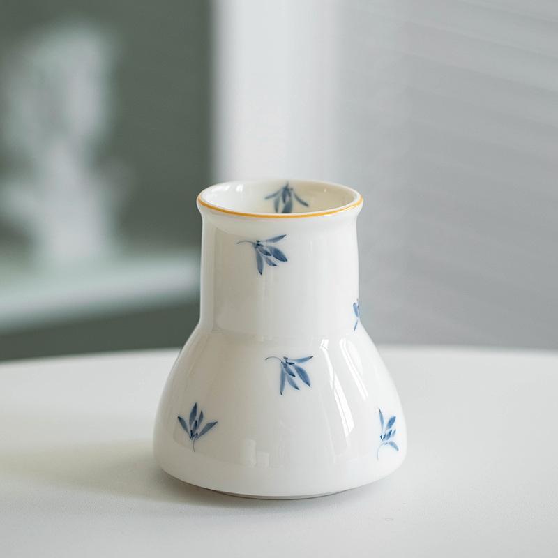 Pure hand-painted Phalaenopsis Ercai cover bowl retro underglaze color household ceramic Kung Fu tea set tea bowl teapot teacup