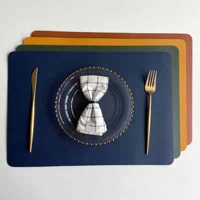 Covoraș de masă din piele cu strat dublu, Nordic, rezistent la căldură, izolație, impermeabil, rezistent la ulei, covorașe de masă pentru decorarea casei, hotelului