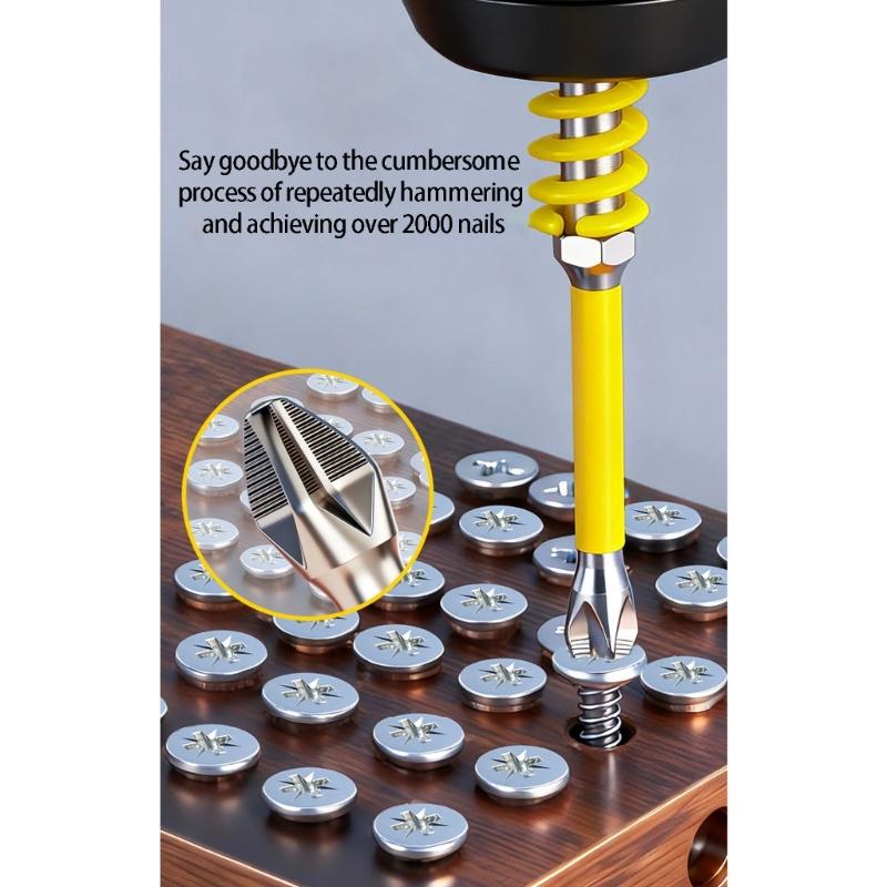 4Pcs High Hardness Alloy Steel Magnetic Spring Loaded Hexagonal Shank Screwdriver Bit For Electricians, Mechanics