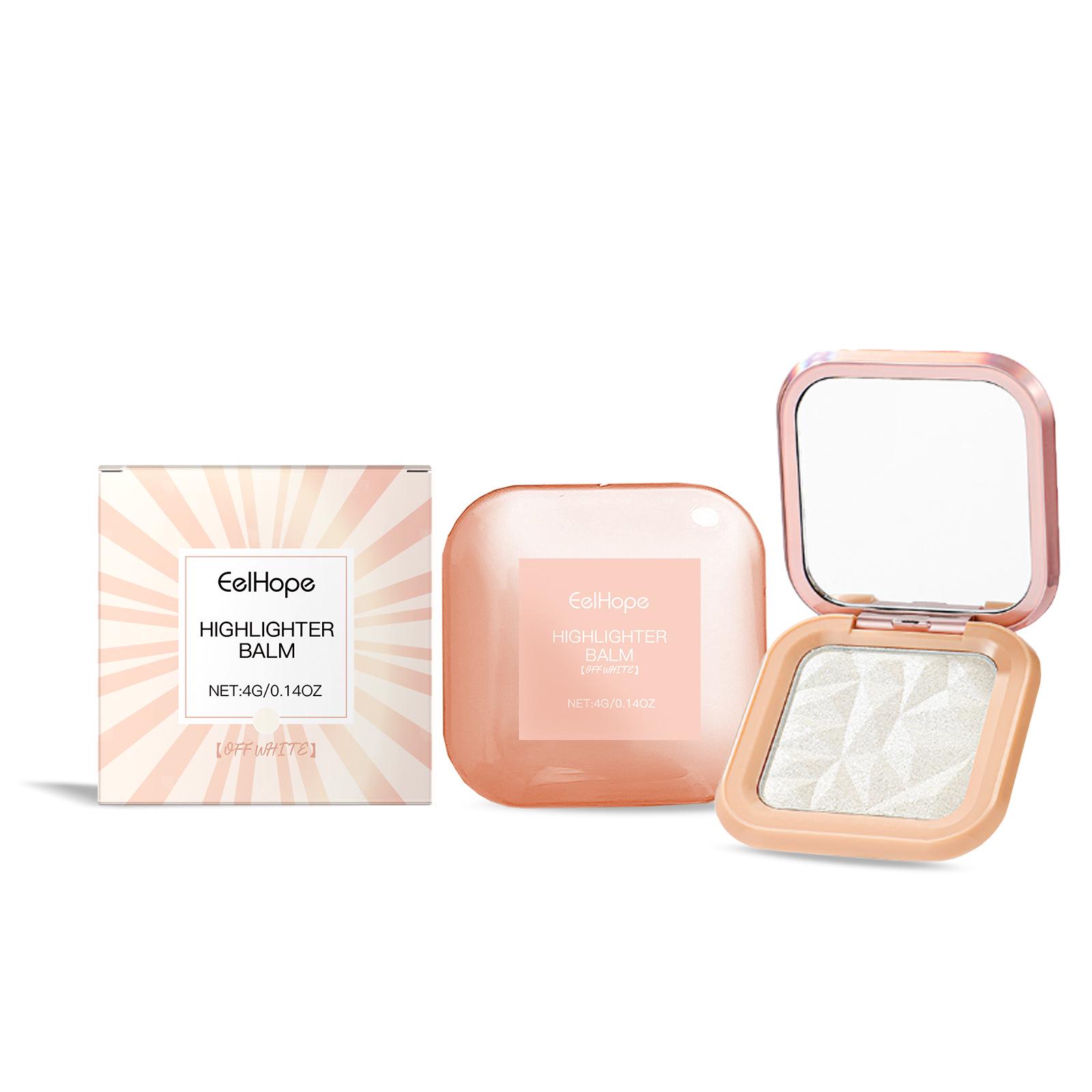 EELHOPE Radiant Iridescent Sand Highlighter Palette for Natural Glow and Contour