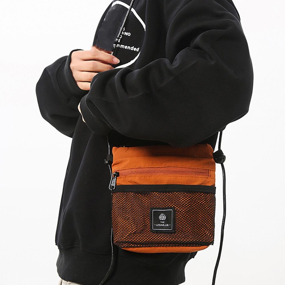 Mesh Crossbody Phone Pouch Sports Small Square Bag Fashion Nylon Shoulder Bag  Daily Matching