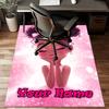 1PC Custom Name Pink Sparkle Dreams Theme Floor Mat Ideal for Living Room, Game Rooms, Office, Bedroom,Floor Mat Playful Design