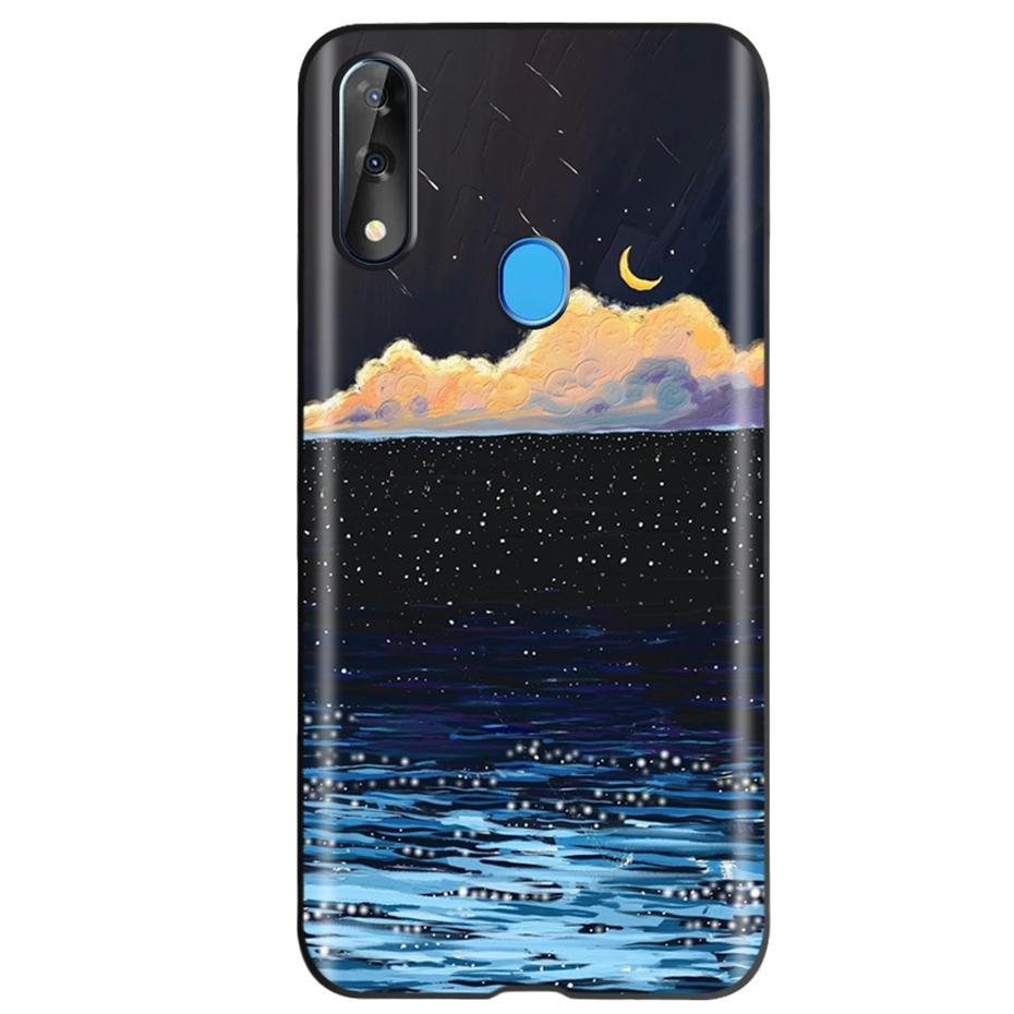 Etui do ZTE Blade V10 Modny Wzór Kwiatowy Serce Etui na Telefon do ZTE Blade V10 Vita V 10 Czarne Silikonowe Miękkie TPU Zderzak