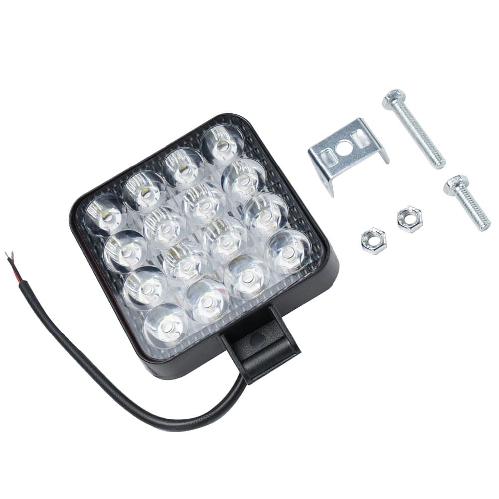 Heavy Duty 12V Work Light Pod with Unbreakable Lens and Adjustable Bracket