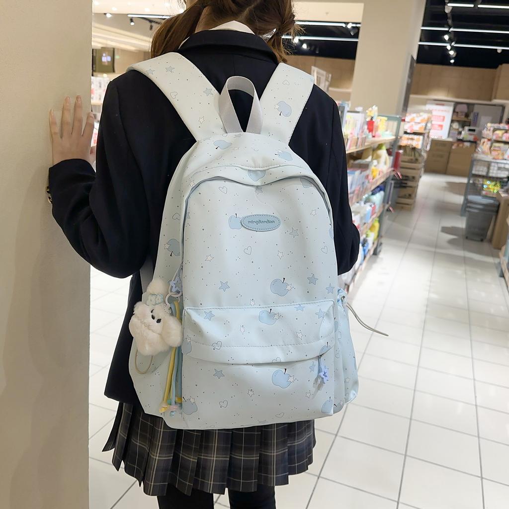 Schoolbag High Value Star Backpack Women 1011 New Simple Niche Travel Backpack Schoolbag Girls Primary School Students Junior High School