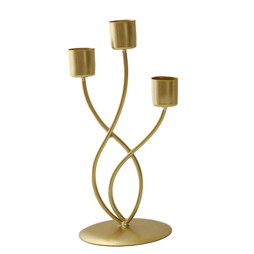 Metal Candle Holder Elegant Vintage Candlestick Holder Table Centerpiece for Mantel Living Room Anniversary Festival Banquet