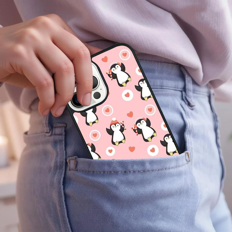 Cute Penguin Phone Case For iPhone 17 Air 15 16e 14 13 Pro Max Coque 12 11 Pro Max PLUS cover
