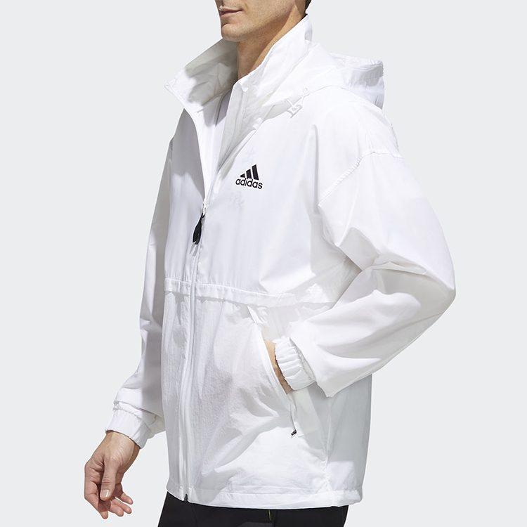 Adidas Jackets Men's White Hooded Moderate Other FM7518