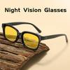 New Fashionable Large Frame Anti-blue Light Night Vision Glasses Men Women Fashion Outdoor Riding Driving Night Vision Glasses