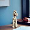 Cartoon Angels Resin Statue Unique Garden Parent-child Statue Family Angel Figurines  Desktop