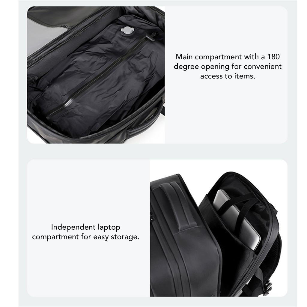 Vacuum Backpack with Pump Anti Theft Lock Expandable Travel Compression Backpack Laptop Backpack Dry and Wet Separation for Women Men Splashproof