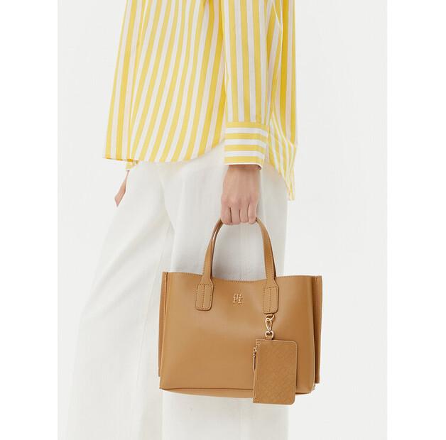 Bag Tommy Hilfiger Tommy Hilfiger Th Distinct Mini Tote AW0AW17192 Brown