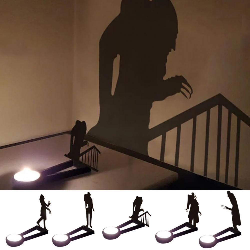 Halloween Candle Holder Horror Metal Tealight Holder Shadow Caster Candlestick Table Statue Halloween Decoration