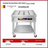 Stainless Steel Mobile Food Warming Table with Casters - Insulated Hot Dish Serving Cart