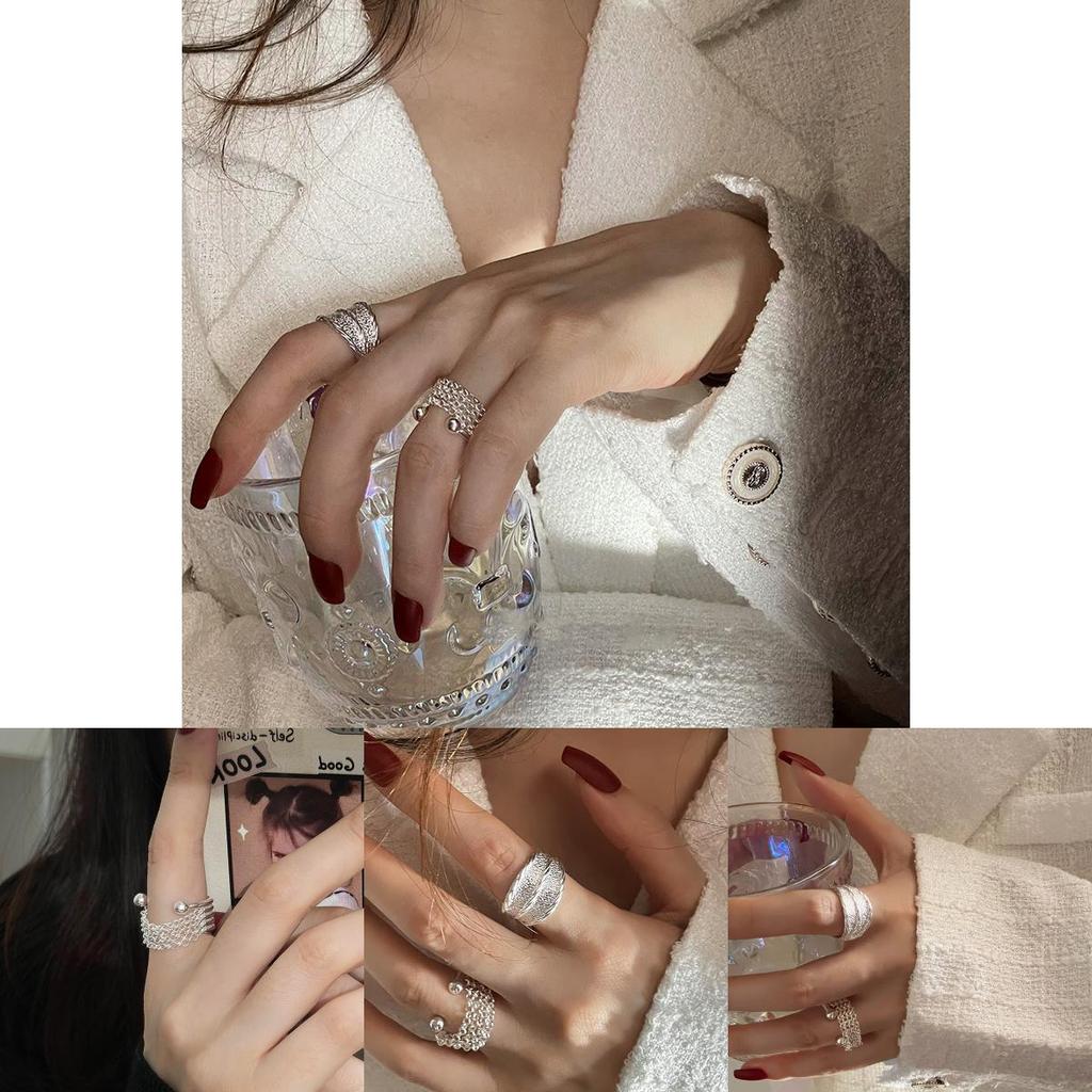 Geometric Design Unique Copper Ring With Pleated Texture Perfect For Womens Fashion