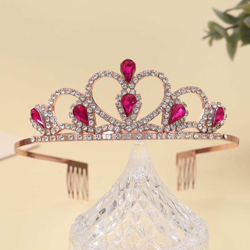 Bridal Crown Headwear Alloy Rhinestone Headband Wedding Crown Birthday Hair Accessories Party Headband Accessories