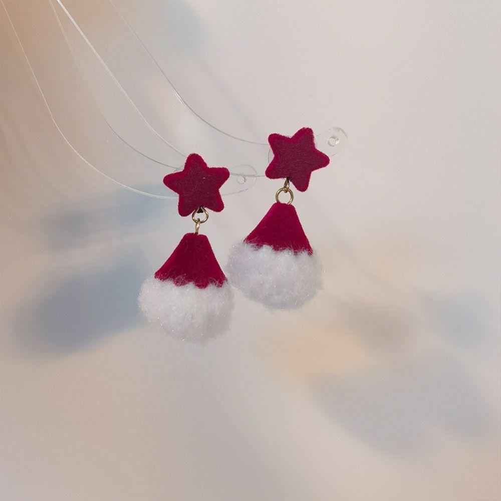 Christmas Bell Merry Christmas Earrings Star Xmas Earrings Studs Santa Hat Dangle Earrings  Girls