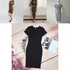 Elegant Womens Short Sleeve Bodycon Pencil Dress For Summer Casual Plus Sizes
