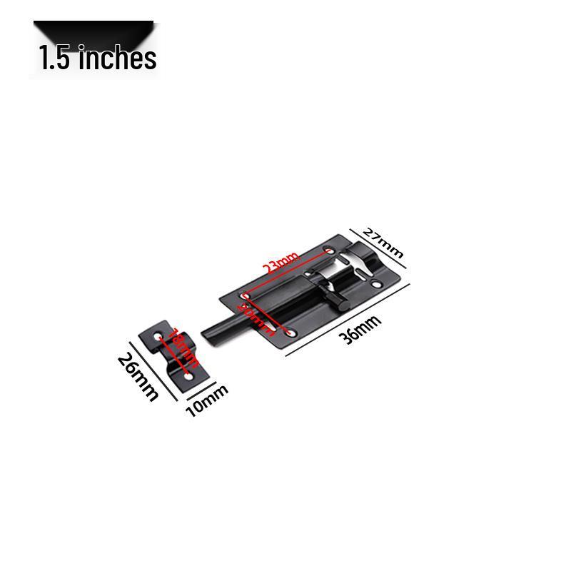 

Черный болт из нержавеющей стали для шкафа и деревянной двери, размеры: 1,5–5 дюймов Black bolt 1.5 inch (wear-resistant)