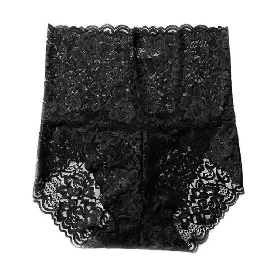 Women Panties High Waist Lace Thin Hollow Out See-through Flower Embroidery Elastic Soft