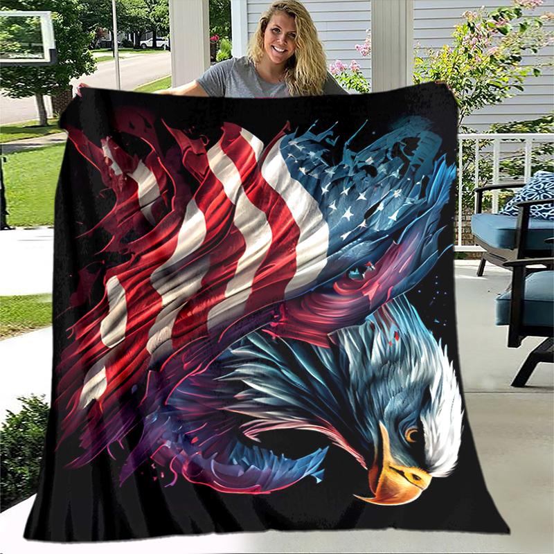 1pc American Bald Eagle Poster blanket, al season lightweigh Poster blanket home office outdoor nap multifunc Poster blanketional blanket