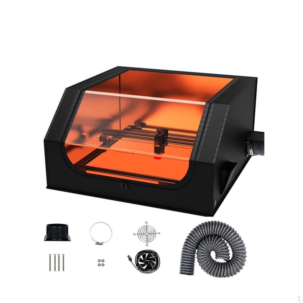 Engraver Enclosure Retardant with Window Foldable Engraving