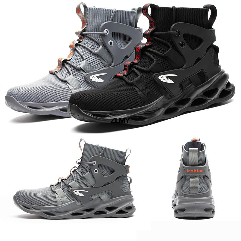Pánské bezpečnostní boty kotníkové boty s ocelovou špičkou odolné proti propíchnutí bezpečnostní pracovní obuv lehká průmyslová pracovní tenisky proti rozbití pánské boty
