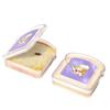 Portable Clear Toast Shaped Lunch Box with Lid Sandwich Bread Container Large Bento Box for School Office Picnic Meal Storage