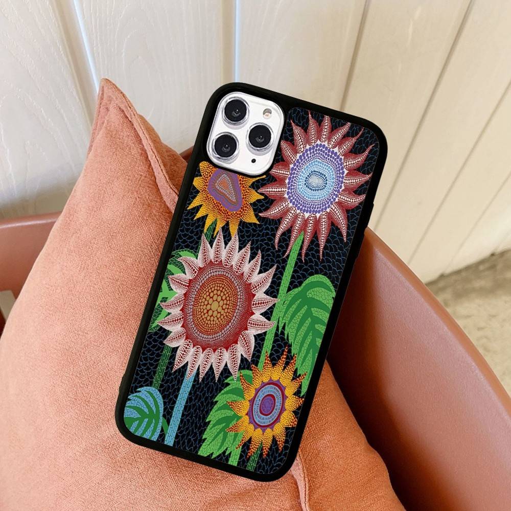 Japanese Y-Yayoi K-Kusama Art For IPhone 11 12 13 14 15 16 17 Pro Max Plus TPU+PC Shockproof Back Phone Cases