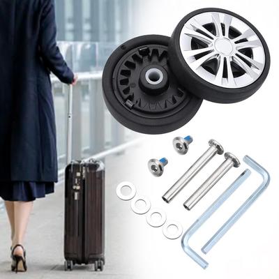 Universal Replacement Suitcase Wheels Silent with Screw Travel Luggage Wheels Wear-resistant Replace Wheels Luggage Accessories