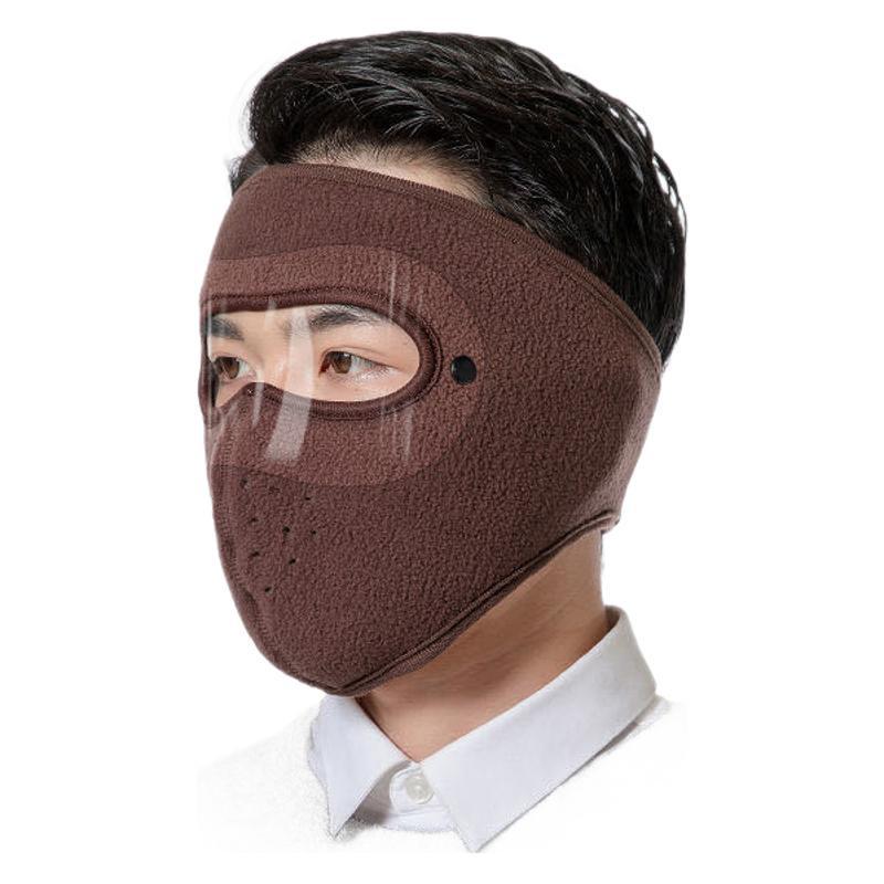 Wiatroodporna i chroniąca przed zimnem maska rowerowa z goglami - Zmywalna, gruba, pyłoodporna, oddychająca ochrona dla mężczyzn i kobiet