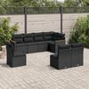 VidaXL Garden Lounge Set with Cushions 8 Pcs, Patio Sofas, Patio Furniture Set, Outdoor Furniture, Black 3226041