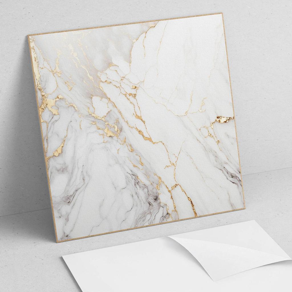 Dekoracyjne Kafelki Winylowe Podłogowe Elegancki Marmur Z Żyłkami 20X20X20 Cm