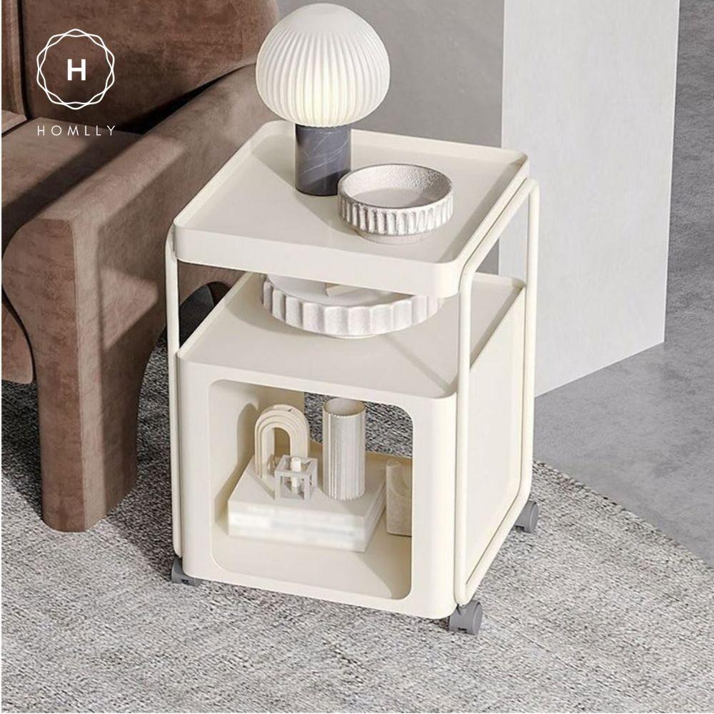 Homlly Luiio 3-tier Side Table with Wheels