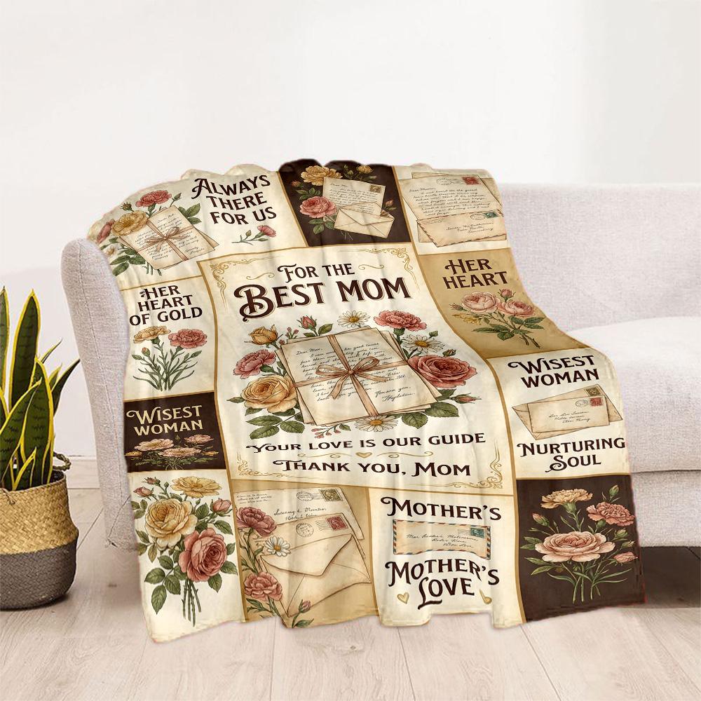 Mom's Heart And Love Blanket Suitable for Sofas,travel, Living Rooms Also a Good Gift for Friends and Family Suitable for All Seasons.