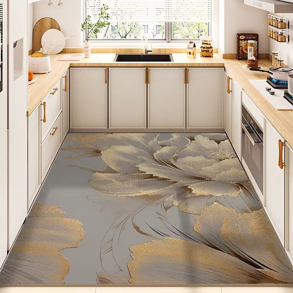 

Коврики для кухни противоскользящие и маслостойкие, моющиеся и протираемые, водонепроницаемые коврики из ПВХ для ног для всего дома, грязеотталкивающие коврики, новые 80x160cm синий