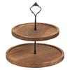 2/3-Layer Wooden Cupcake Stand Round Tiered Cake Display Stand For Birthday Party Dessert Table Fruit Plate Display Tray NEW