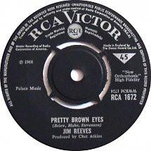 7inch Record JIM REEVES - Pretty Brown Eyes RCA1672 RCA Victor 1968 UK Pop Used