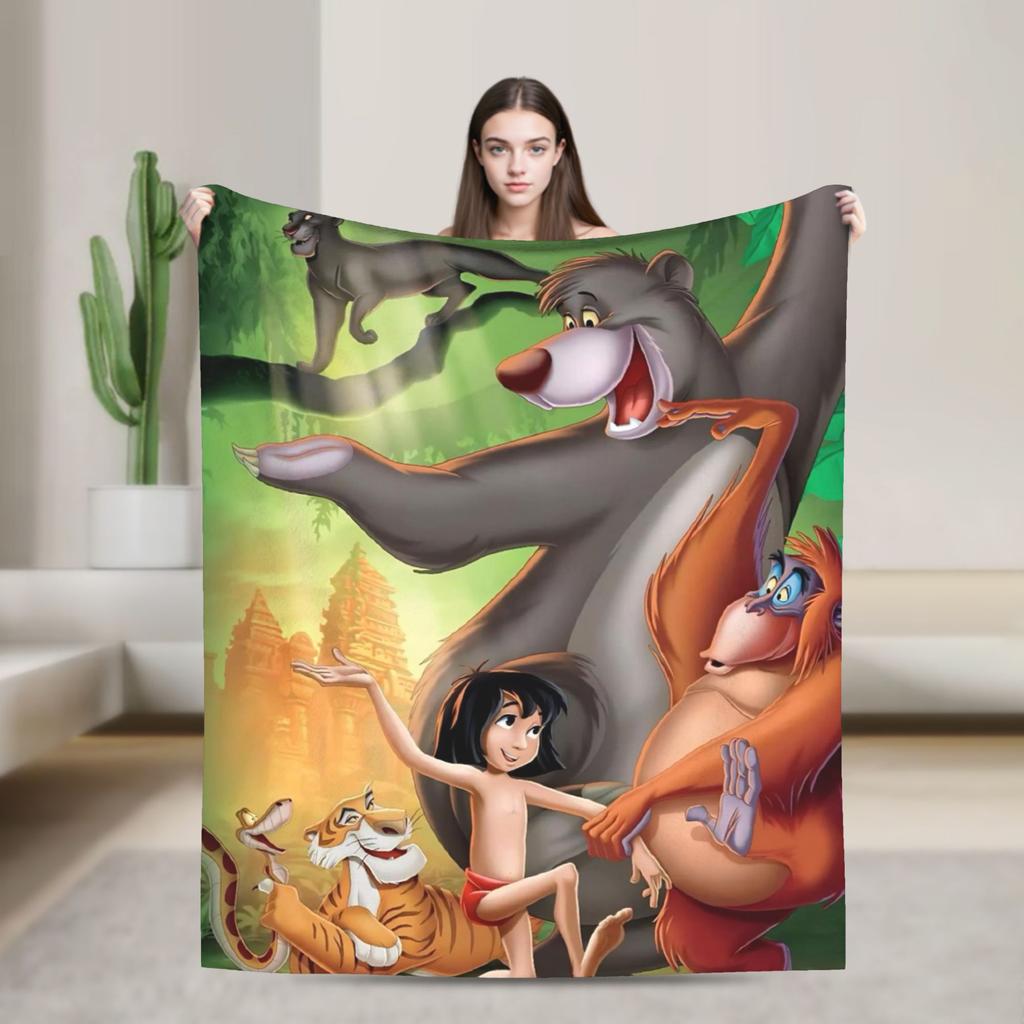 The Jungle Book Super Soft Blankets Picnic Plush Bedding Throws Street Trend Bedroom Flannel Bedspread Sofa Bed Cover