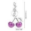 Cherry Keychain Elegant Exquisite Fruit Cherries Keyring Women Bag Pendant Handbag Hanging Charms Car Key Holder