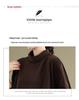 Women's Plus Size High Neck Mid-Length Dress - Fashionable, Slimming, Casual Long Sleeve for Winter and Autumn